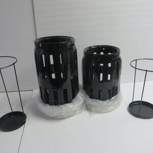 Gold Canyon Ceramic Lanterns - Set of 2